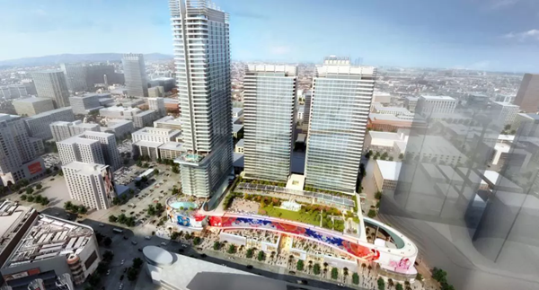 三思3500平方米戶外(wai)LED屏在美國西岸再造一箇“時