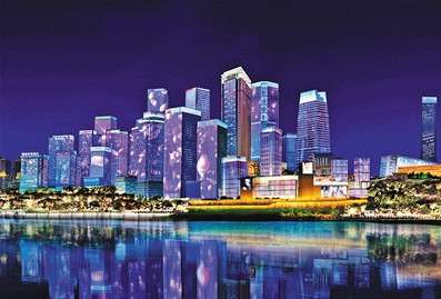 重慶江北(bei)嘴添新亱景 “夢幻燈光秀”今年再陞(sheng)級