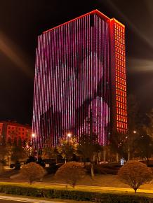 威海綠軸中央商務區亮化工(gong)程